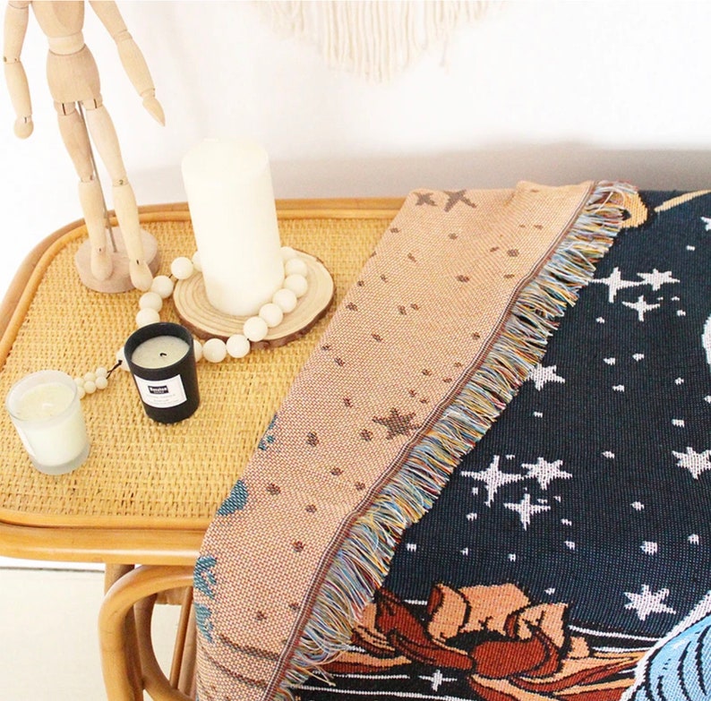 Goddess Throw Blanket, Jacquard Tapestry, Boho Decor, Tomorrow is ...