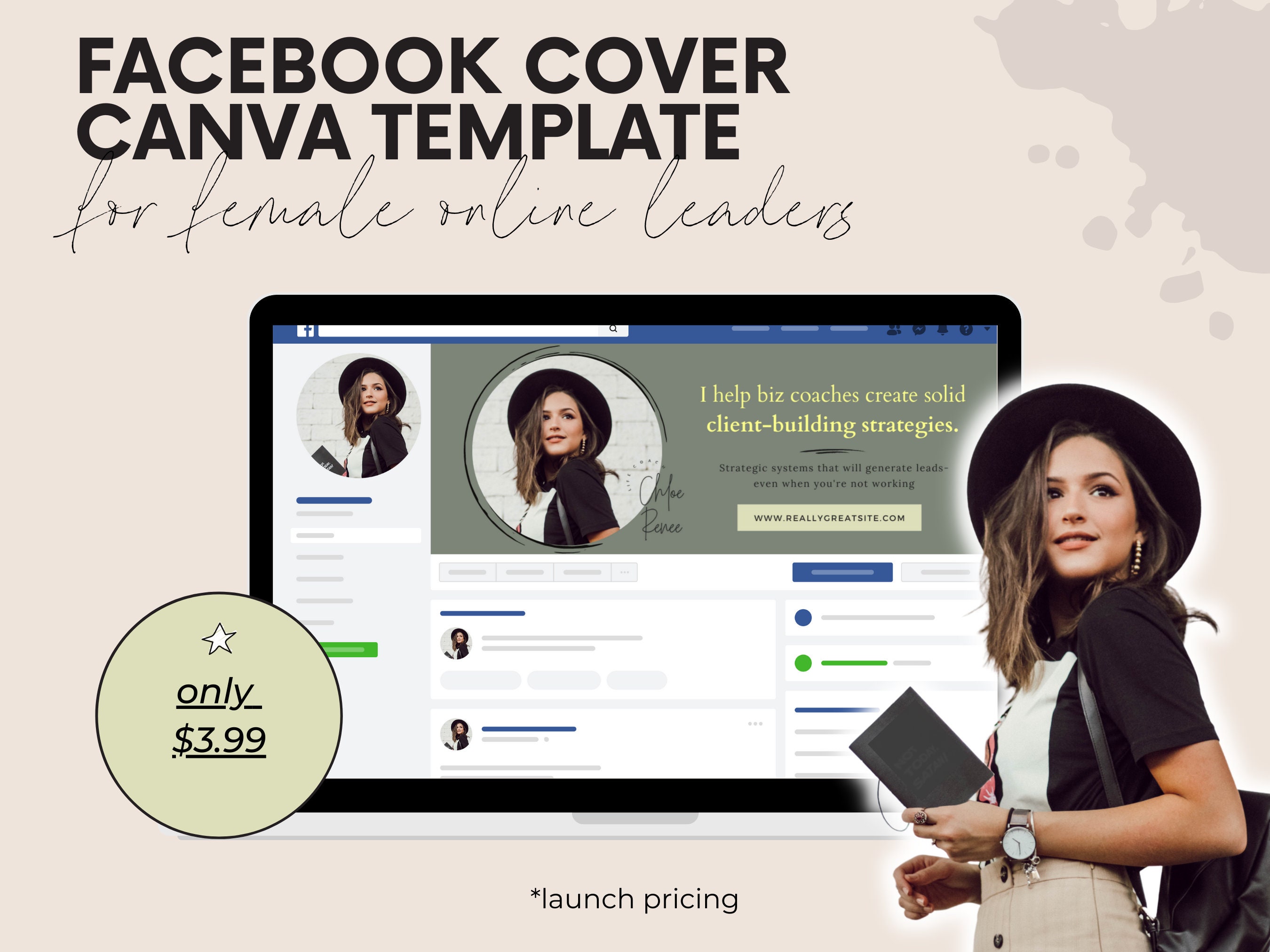 Facebook Cover Template Canva Facebook Banner Facebook - Etsy