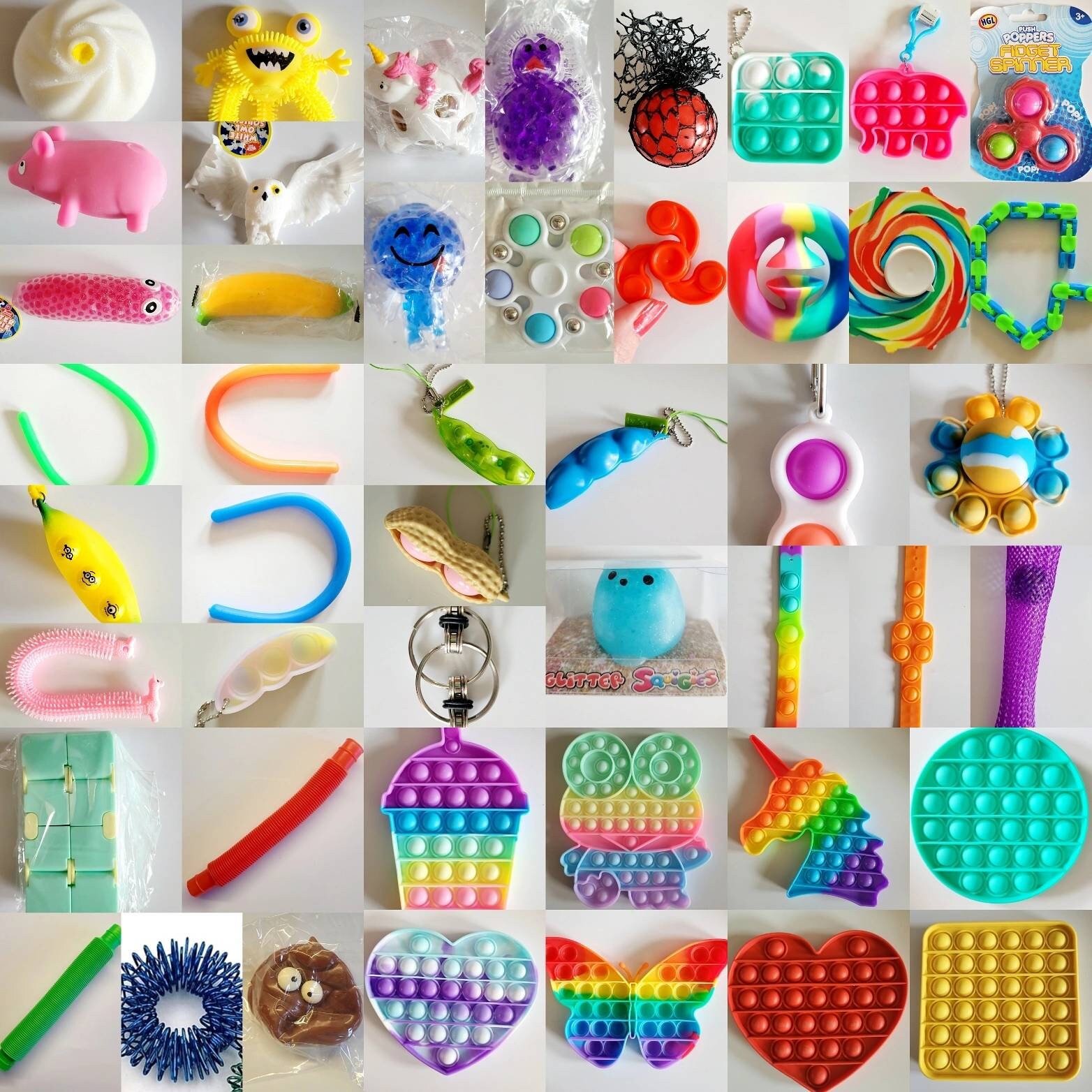 8 Piece Fidget Toy Pack Treat Box Birthday Gift Fidgets Etsy