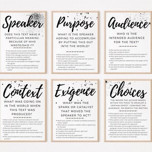 Posters stratégiques SPACECAT (lot de 9) téléchargement numérique | Cours d&#39;anglais | décor de classe | poster écrit | affiche de lecture | lycée