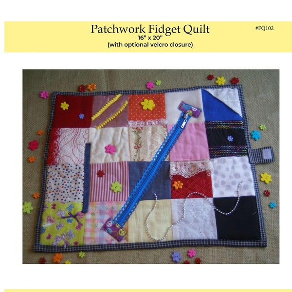 Patchwork Fidget Quilt Pattern PDF Download only