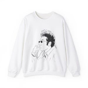 Kramer Seinfeld-fans Kramerica Industries Cosmo Jerry Komedi 90-talet nittiotalet TV-program Unisex vuxen tröja present till honom present till henne bild 1
