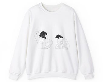 Pulp Fiction Sweatshirt Tarantino Unisex 90s Movie Uma Thurman John Travolta Gift Shirt Adult Classic Cult Movie Music