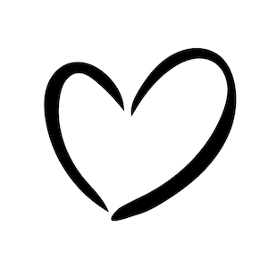 Open hart, digitale download, SVG, PNG, EPS, dxf, jpg, auto sticker, t-shirt afdrukken, liefde, verjaardag