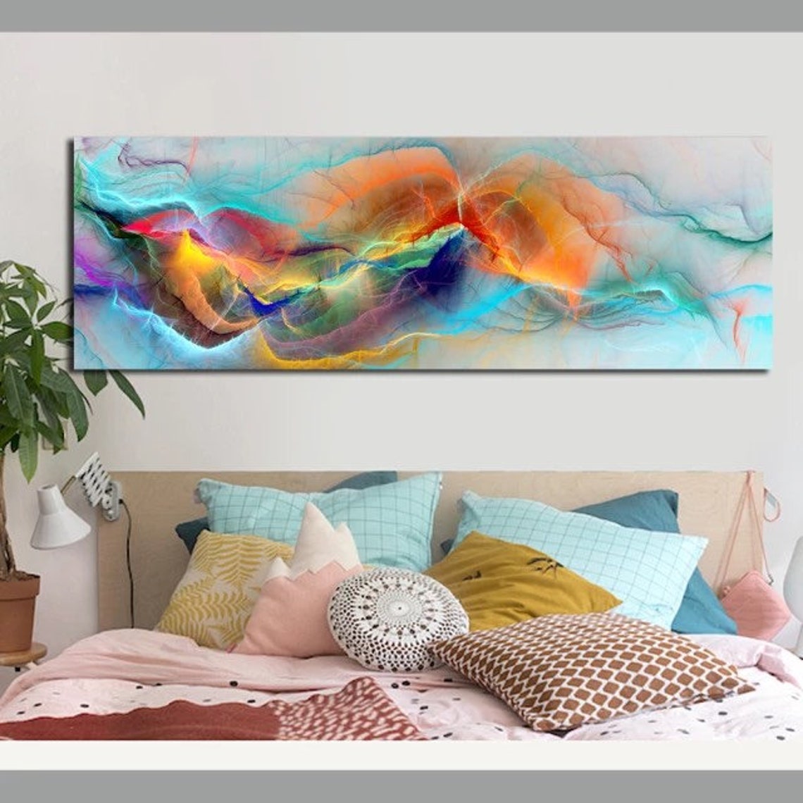 Abstract Oil Painting Canvas Canva Modern Wall Art Etsy