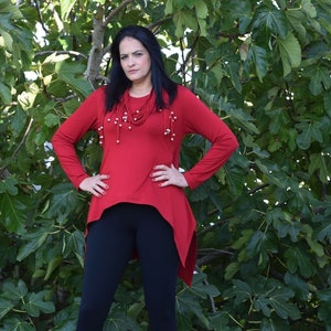 Blusas rojas modernas hotsell