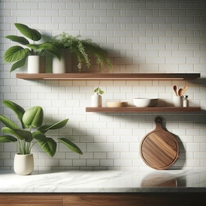 Black Walnut Floating Shelf: Modern Minimalist Solid Wood + FREE USA SHIPPING