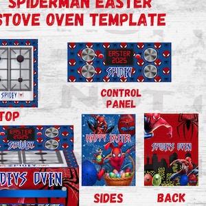 Spider Man Easter Stove Oven Template Download digitale