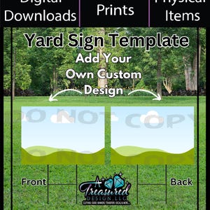 Sjabloon voor tuinbord digitale download