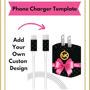 Custom Phone Charger Template Digital Download