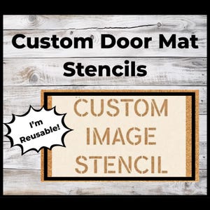Custom Doormat Stencil – Reusable DIY Doormat Template | Paint and Sip | Personalized Door Mat Stencil Kit | Couples Date Night