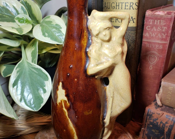 8" Art Nouveau Bud Vase Decanter Vintage Antique