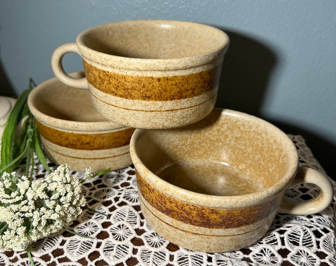 Treasure Craft Pottery Craft Palomino Soup Bowl Mug 858 458 Set of 3