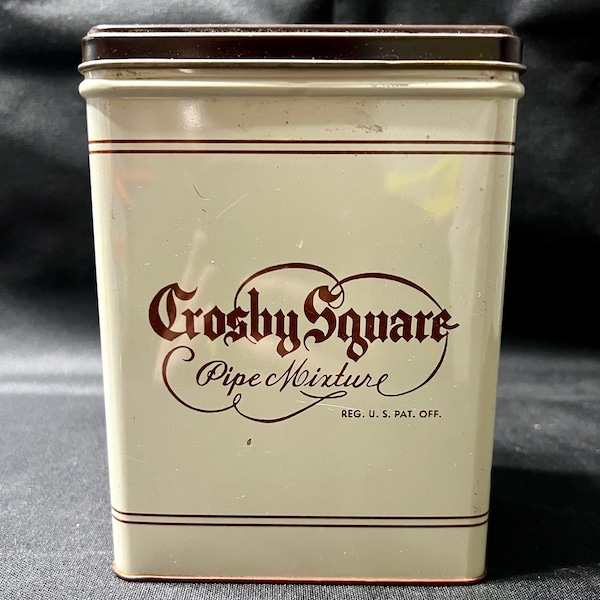 Vintage Crosby Square, Empty Advertising Tin