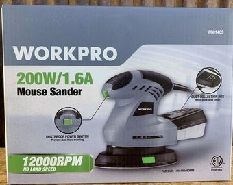 Workpro 200W/1.6A Mouse Sander, 12,000 RPM, No. W88140S, NIB