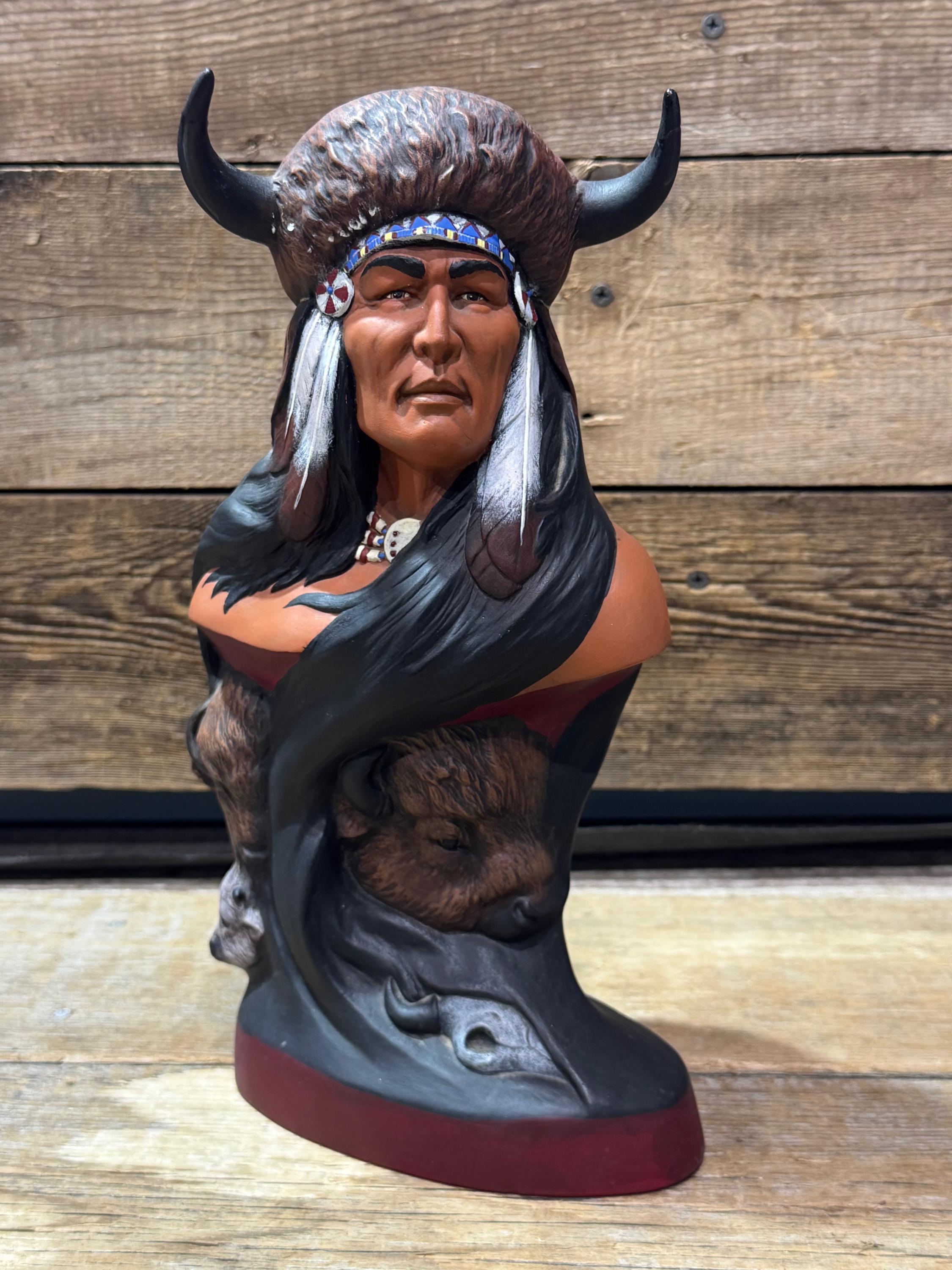 Ceramic Indian Chief - Etsy