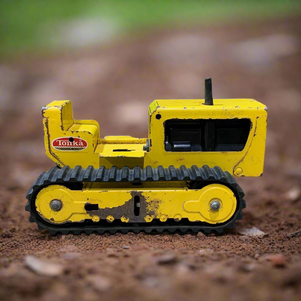 1962-69 Tonka, Bulldozer, Yellow, Pressed Steel, 8