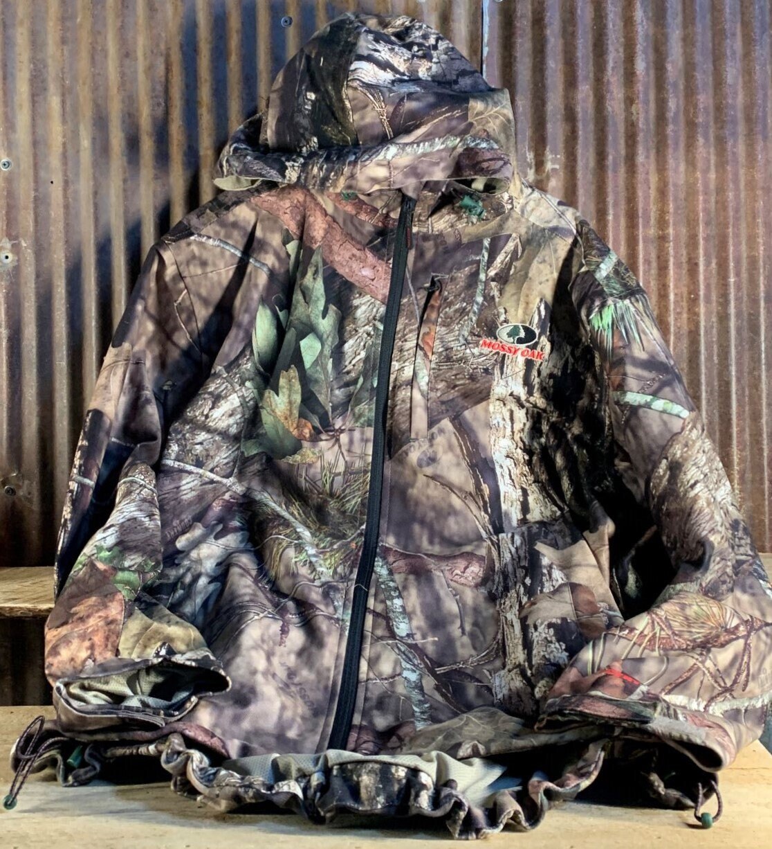MOSSY OAK - Chaqueta de camuflaje con media cremallera para hombre, sin  capucha, 3D