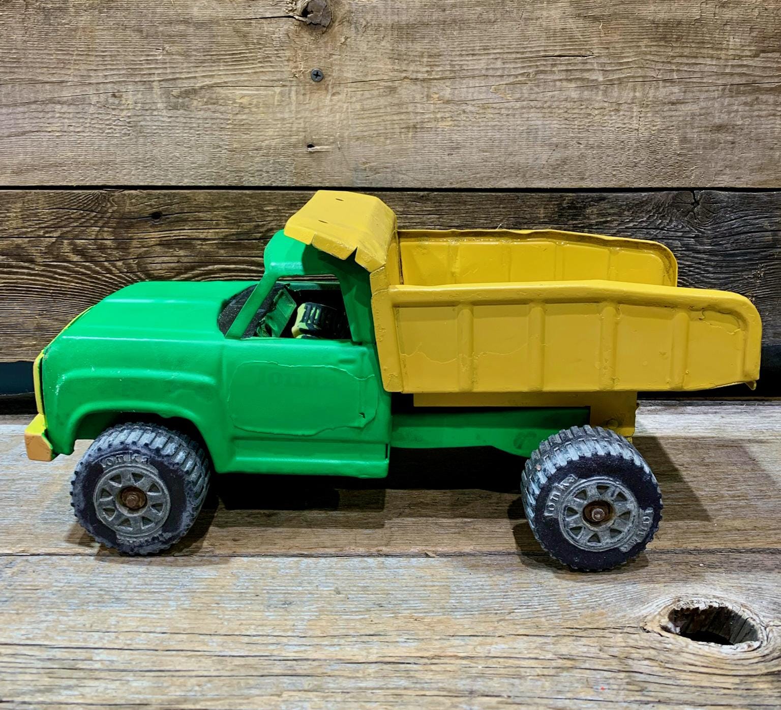 1970s Tonka, Dump Truck, Green & Yellow, Pressed Steel - Etsy Canada
