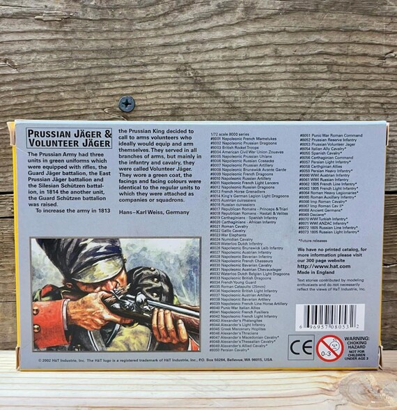 Kit Figure Prussian Volunteer Jäger – HaT 8053, 1:72, 48 Pezzi Non Dipinti, Plastic Model, Napoleoniche