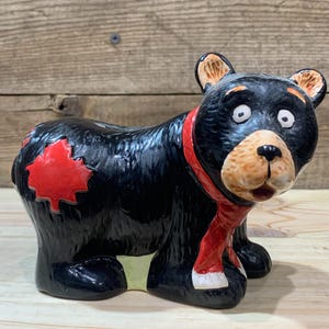Black Bear, Porcelain Coin Bank, Canada