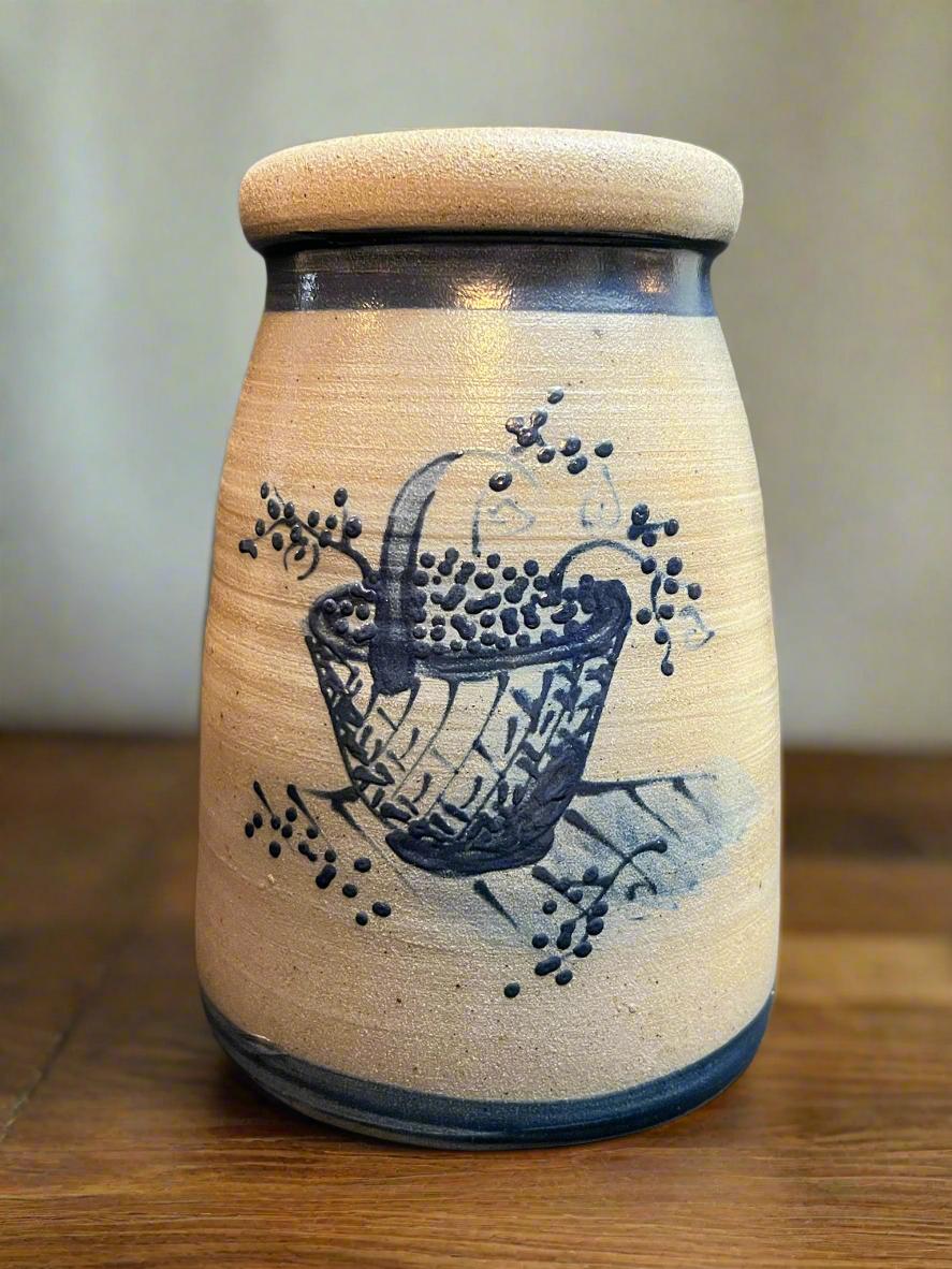 1990 Rowe Pottery Works, Berry Basket, Christina Fleckner