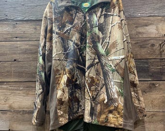 Vintage Cabela's Outdoor Jacket XL Realtree Fleece Fleece