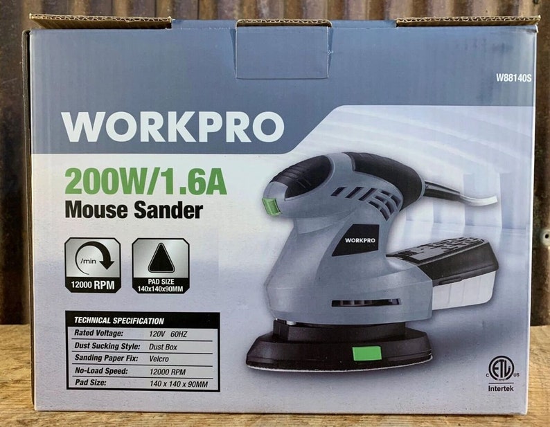 Ponceuse à souris Workpro 200 W/1,6 A, 12 000 tr/min, n W88140S, plume image 3