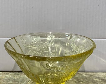 Vintage Federal Glass, Madrid Amber, Sherbet Cup, Depression Glass