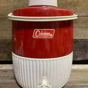 Vintage Coleman, 1.5 Gallon, Water Jug Cooler, Red