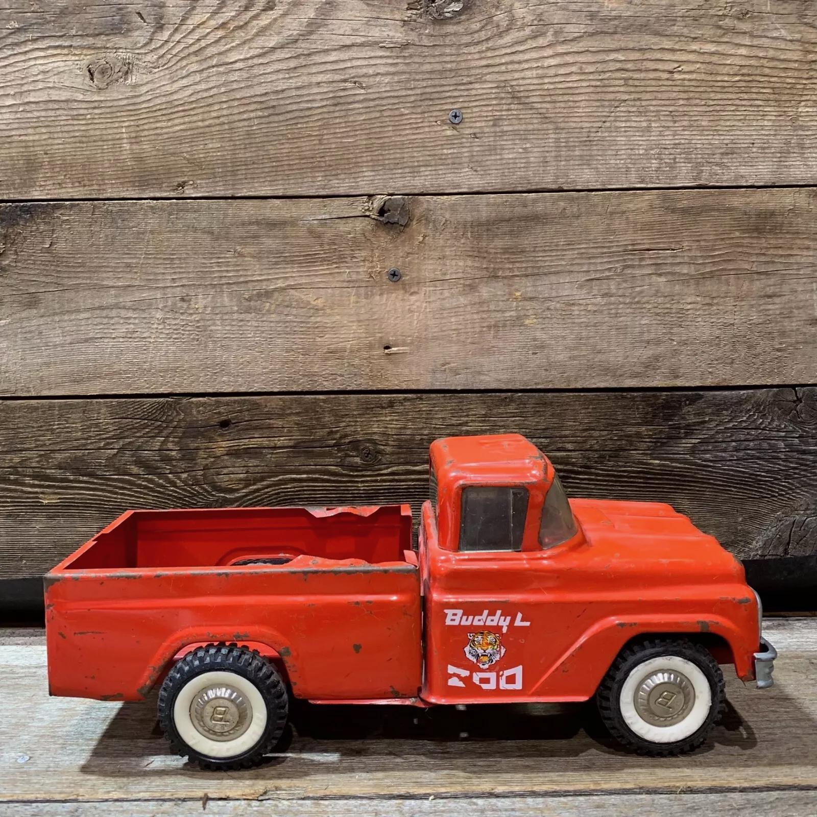1960s Buddy 'L' Toys, Buddy L Traveling Zoo, Pickup Truck, Pressed Steel