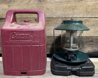 Vintage Coleman, Propane Lantern with Case, T & W