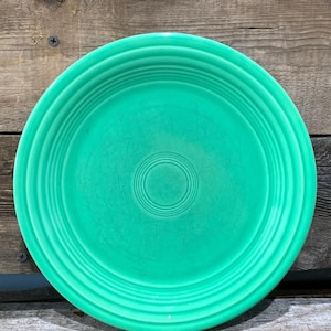Vintage Homer Laughlin, Fiesta, Jade Dinner Plate, 8&quot;