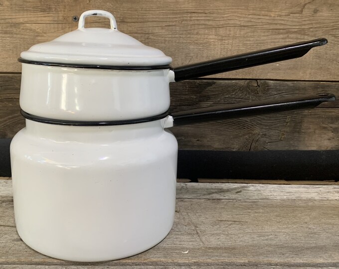 Vintage Pyrex Flame Ware Double Boiler Glass Stove Top Cooking Pot 3