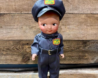 1950s Buddy Lee Cowboy Composition Doll - Union Made Denim Jean