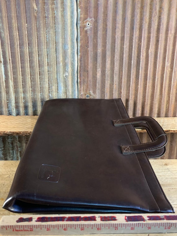 Vintage John Deere Leather Portfolio Briefcase Gem