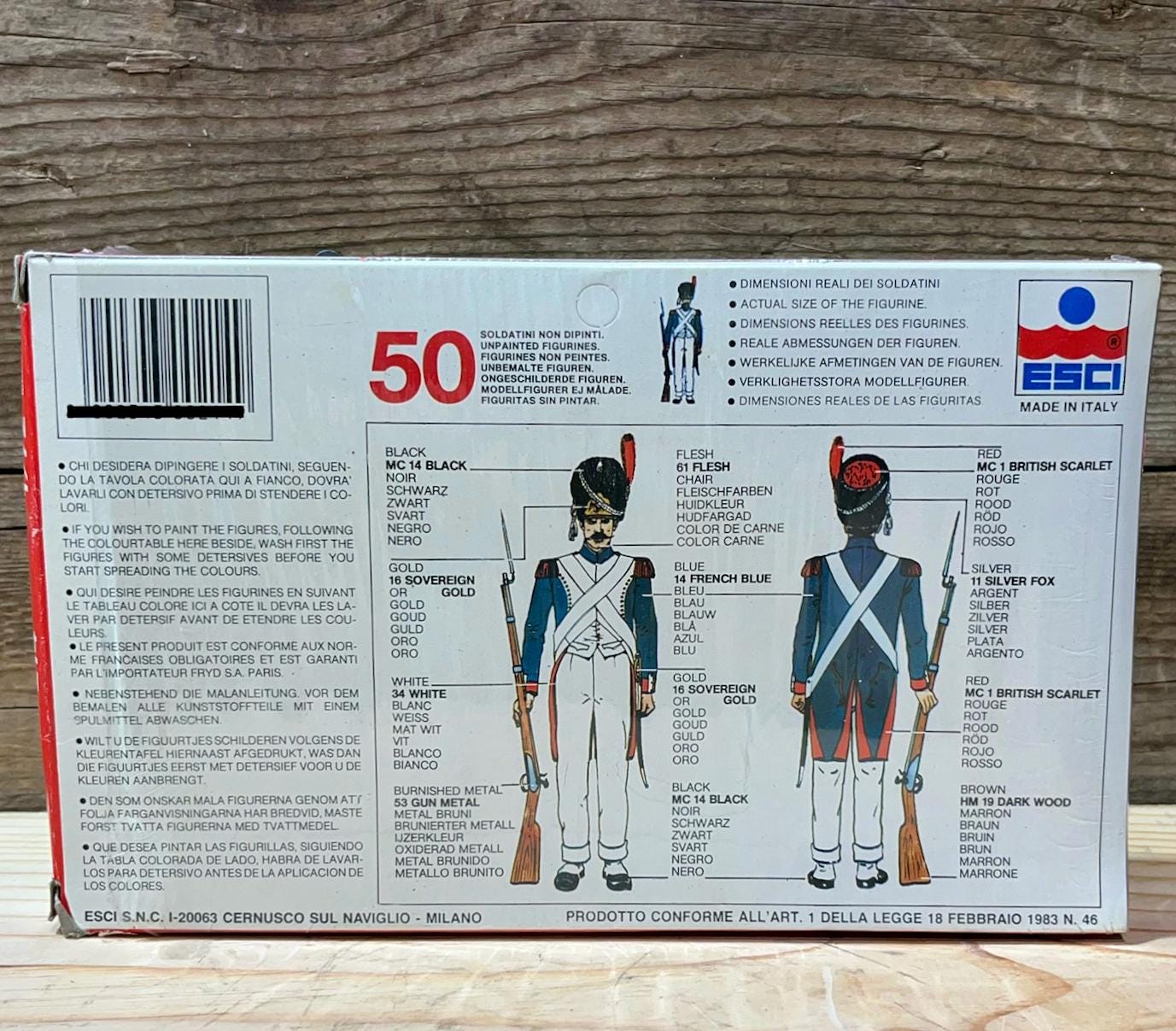 Figurines Esci Ertl Garde Impériale Française Waterloo 1815 - 1/72, Plastique Non Peint