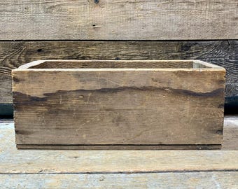 Vintage Primitive Wood Cheese Crate, Unbranded, 12" x 4.25"