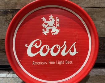 Coors, America&#39;s Fine Light Beer, Coors Griffin, Metal Beer Tray