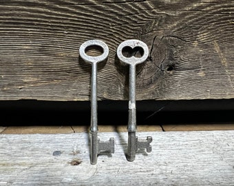 Antique Czechoslovakia Skeleton Keys, Set of 2