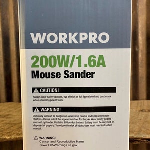 Ponceuse à souris Workpro 200 W/1,6 A, 12 000 tr/min, n W88140S, plume image 2