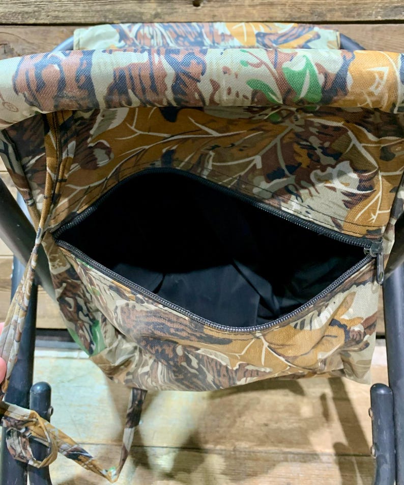 Portable Hunting Stool, with Storage Bag, Mossy Oak Camo, 17.5" image 2