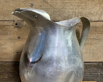 Vintage Krug aus reinem Aluminium mit Eisschutz, 8,25"