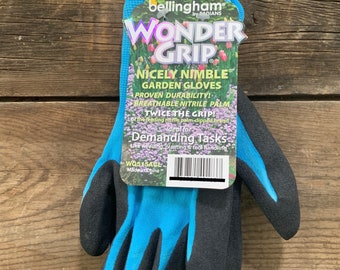 Bellingham, Wonder Grip, Nicely Nimble Garden Gloves, Blue, Large, NWT