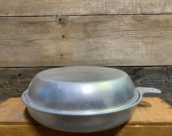Vintage Camp Mess Kit, Pot & Pan with Plate, Aluminum