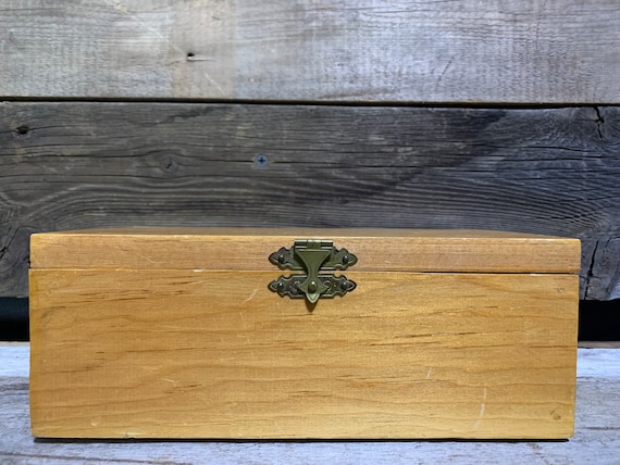Solid Wood Jewelry Box, Trinket Box, 8" x 5" - image 1