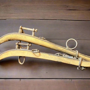 Antique Horse Hames/Yoke, Wood, Iron, & Leather, 25.25&quot;