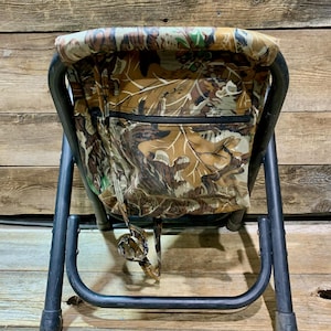 Portable Hunting Stool, with Storage Bag, Mossy Oak Camo, 17.5" image 1