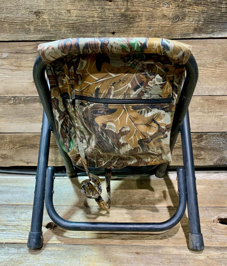 Portable Hunting Stool, with Storage Bag, Mossy Oak Camo, 17.5" image 1