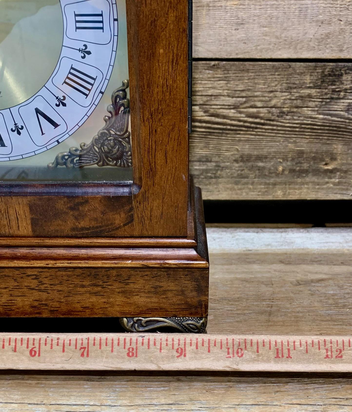 Americana Cherry Wood, Quartz Mantel Clock, Hidden Jewelry Box - Etsy